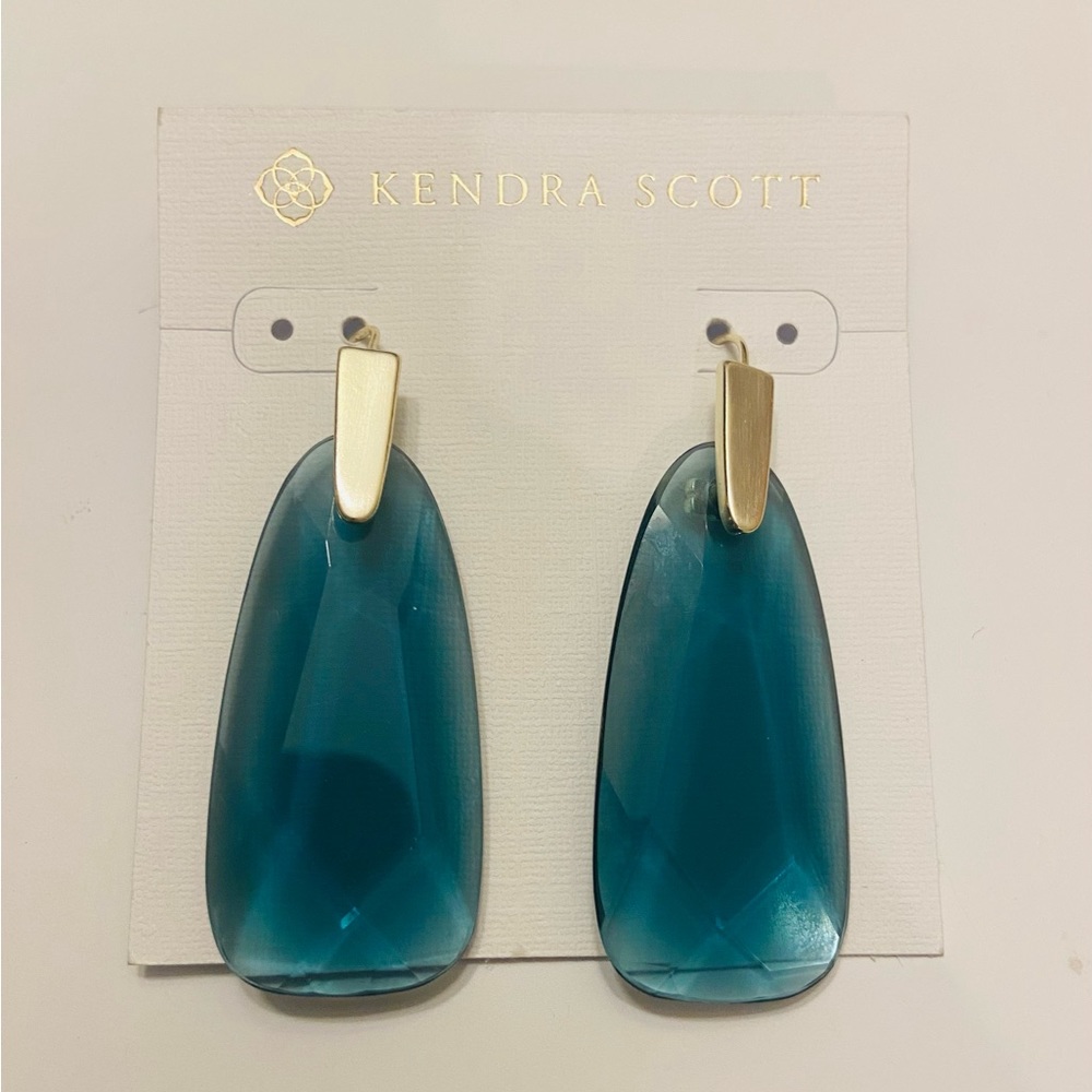 Maize Kendra Scott blue/gold drop earrings